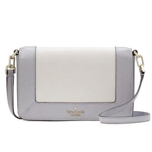 New Kate Spade Lena Colorblock Mini Flap Crossbody Mountain Grey Multi